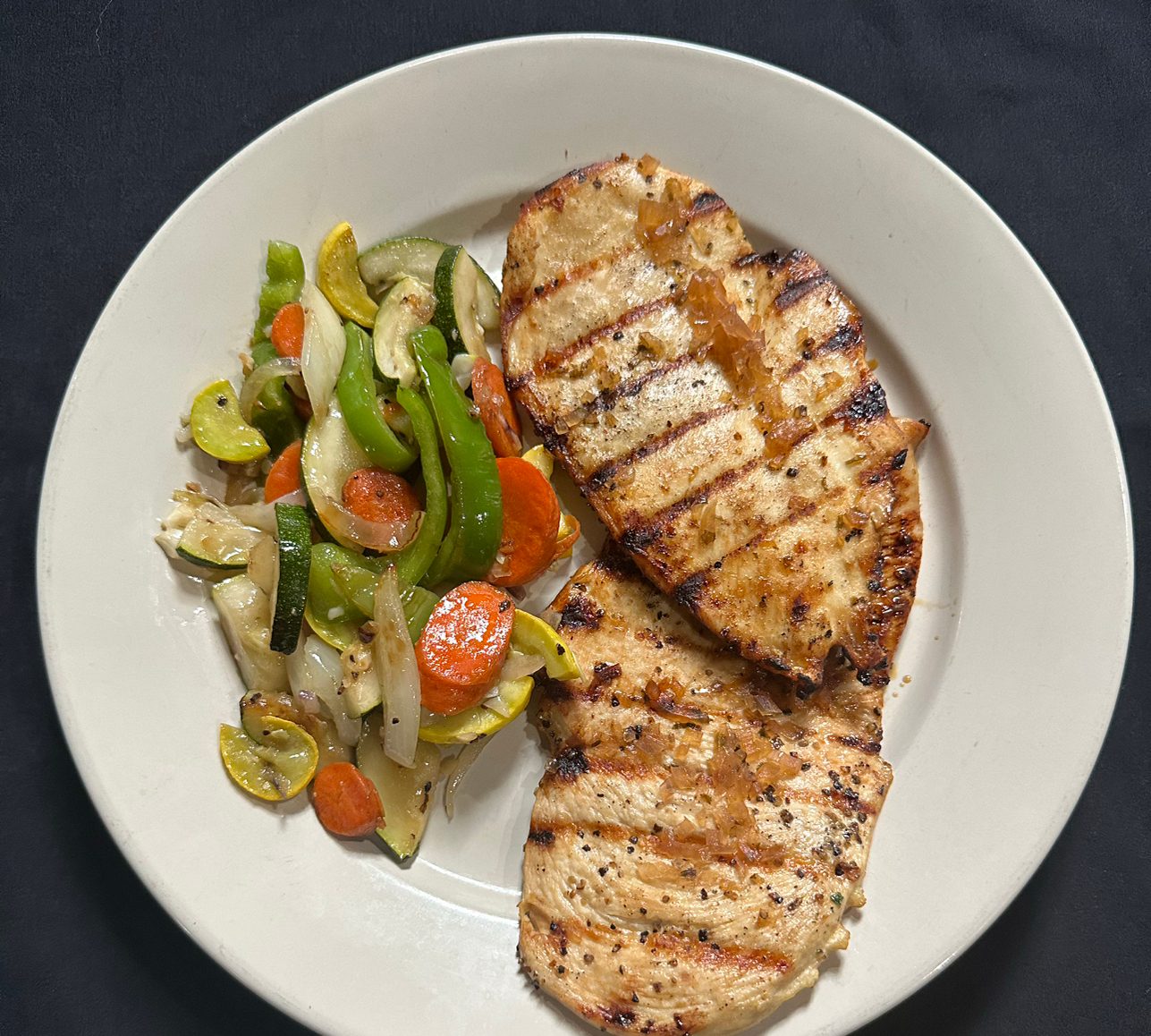 Apple Cider Glazed Chicken.