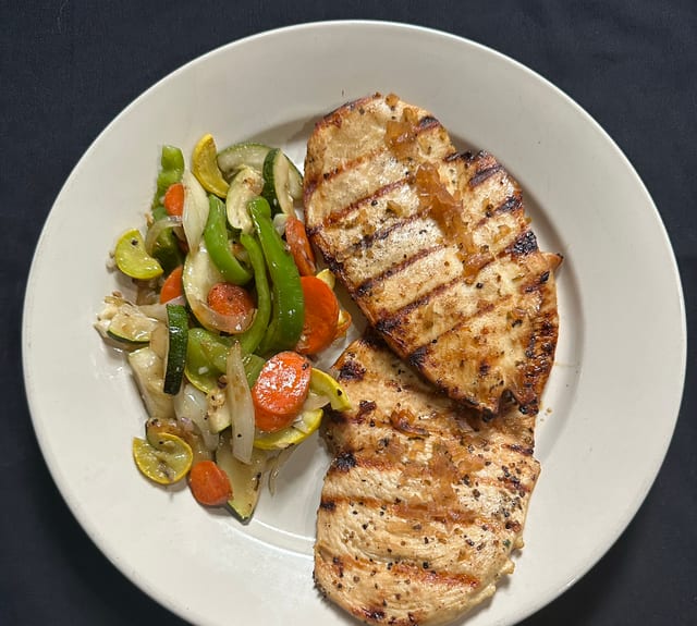 Apple Cider Glazed Chicken.