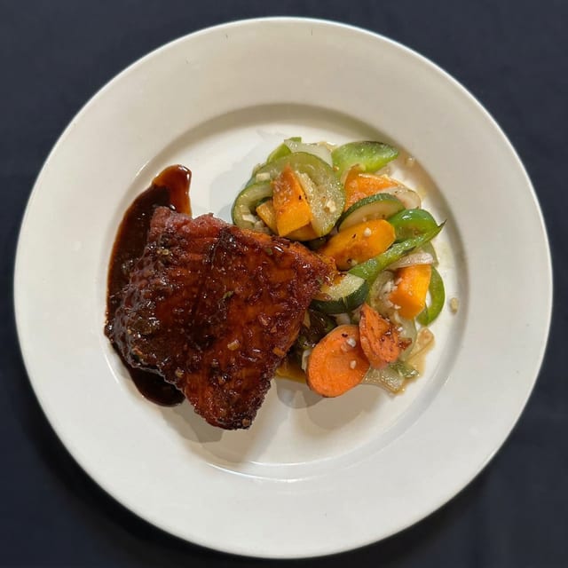 Glazed Salmon.